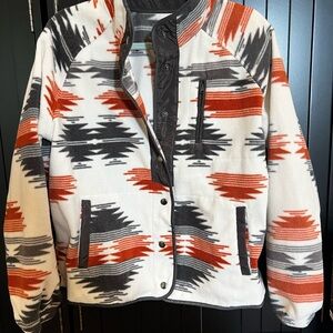 Tribal Pattern Fleece Jacket